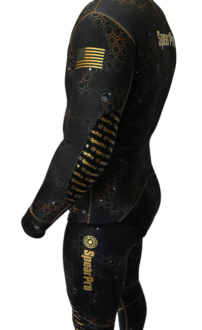 SpearPro Golden Cabrilla Mens Wetsuit - 7mm Titanium Lined