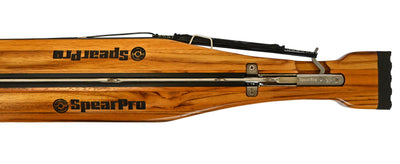 SpearPro Teak Tuna Speargun Titan Mid Handle Enclosed Track