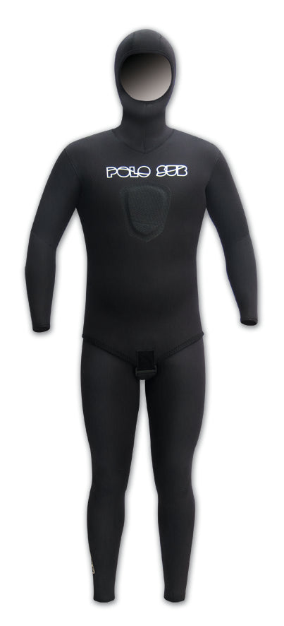 PoloSub Lined Open Cell Black Mens Wetsuit - 7.0mm