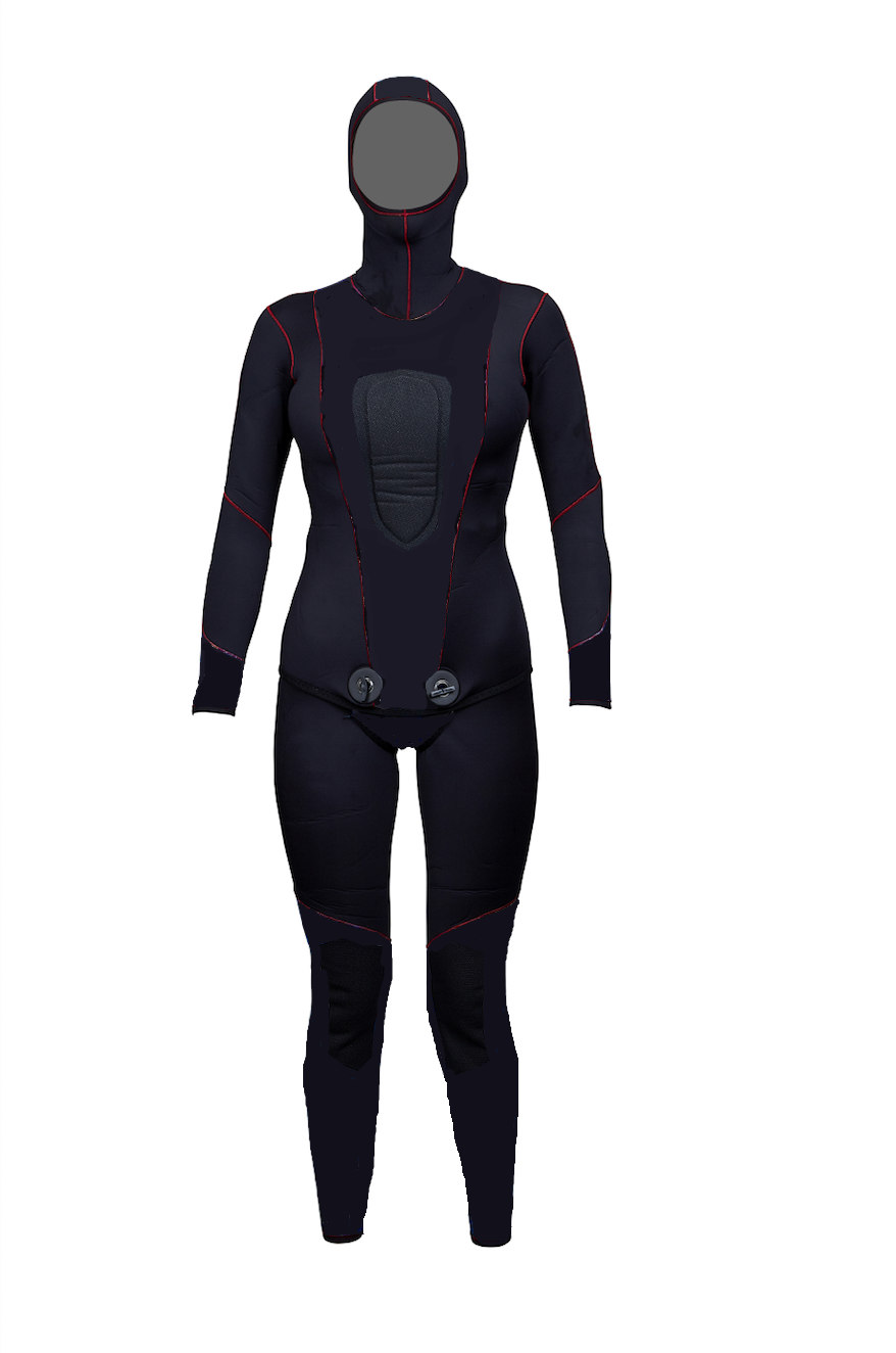 PoloSub Lined Open Cell Black Womens Wetsuit - 3.5mm